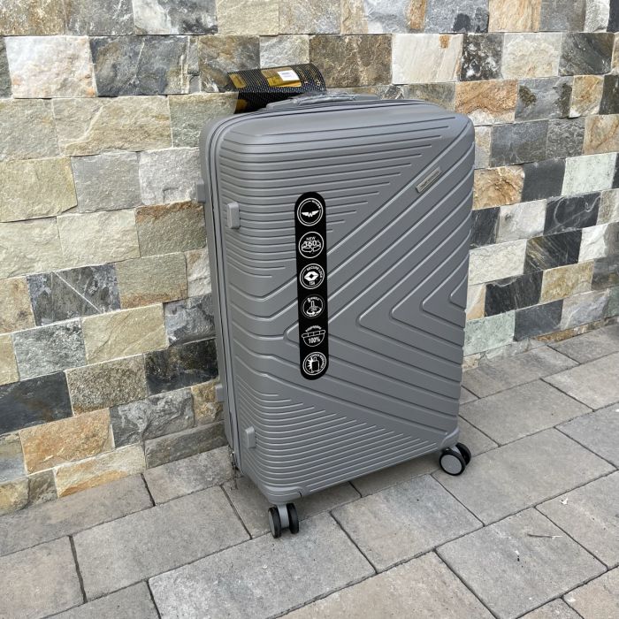 Валіза дорожня велика з поліпропілену Wings DQ181-05 L  Графітовий