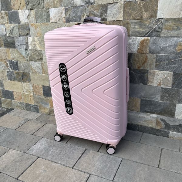 Валіза дорожня велика з поліпропілену Wings DQ181-05 L Рожевий