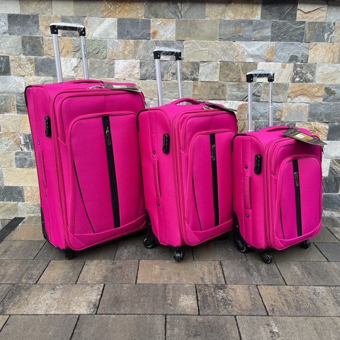 Валіза тканинна середня Wings 1706 M Рожевий