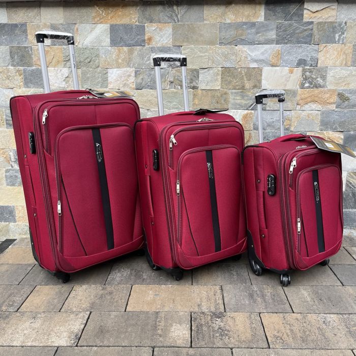 Валіза тканинна середня Wings 1706 M Бордовий