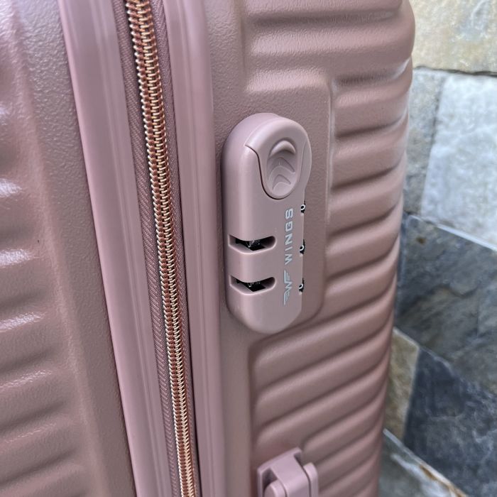 Валіза дорожня велика Wings WN01 L Рожеве золото