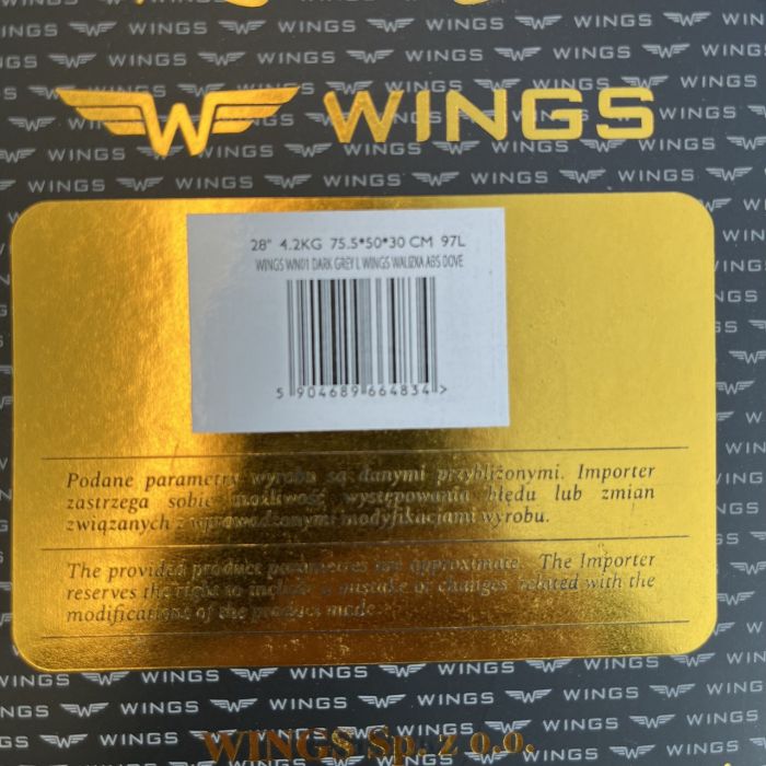 Валіза дорожня велика Wings WN01 L Графітовий