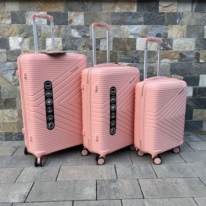 Валіза дорожня велика з поліпропілену Wings DQ181-05 L Персиковий