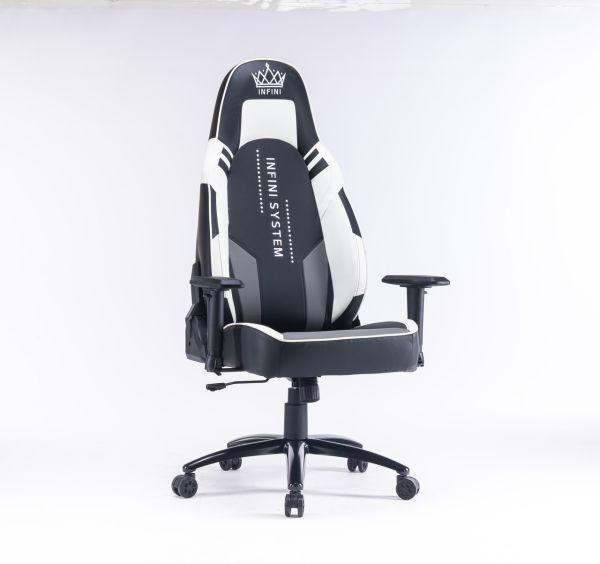 Комп'ютерне крісло Infini System G21 Чорно-біло-сірий