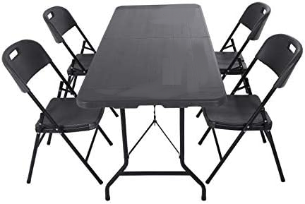 Набор садовой мебели Gordon: стол 180 см + 4 кресла Черный