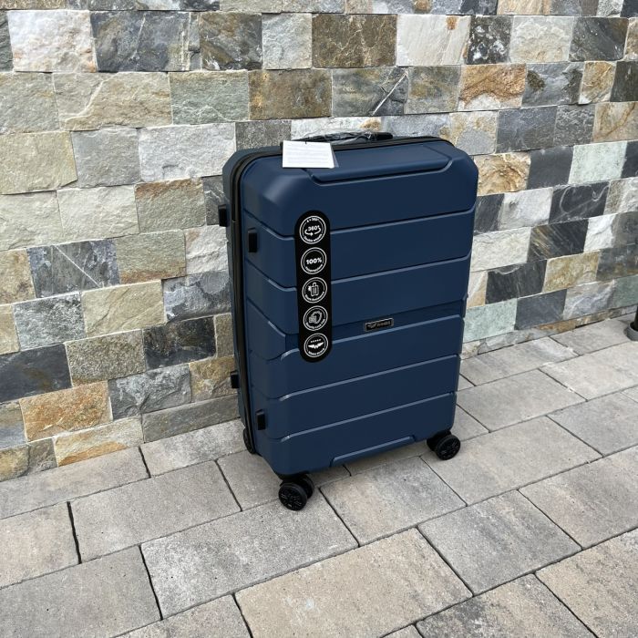 Валіза дорожня середня з поліпропілену Wings PP06 M Синій