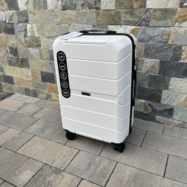 Валіза дорожня середня з поліпропілену Wings PP06 M Білий