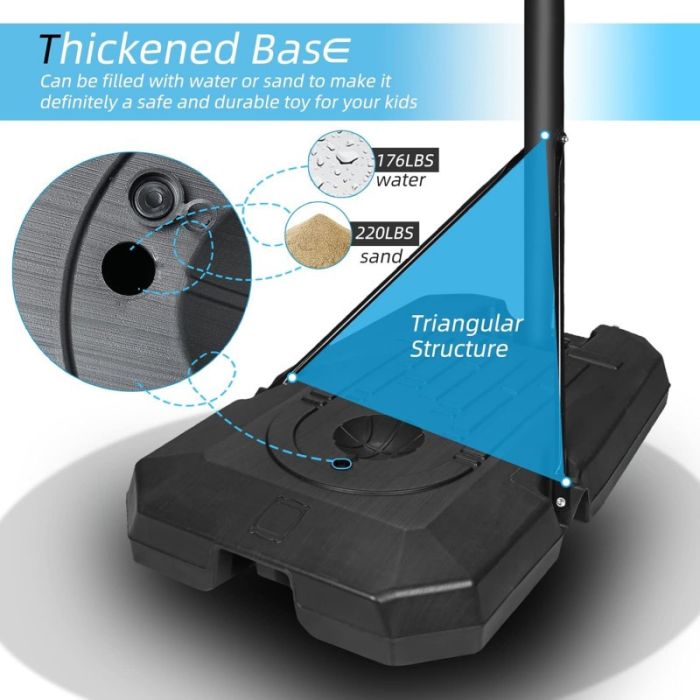 Стійка баскетбольна Ecarla AR14 із регульованою висотою 2.00-3,05 м.