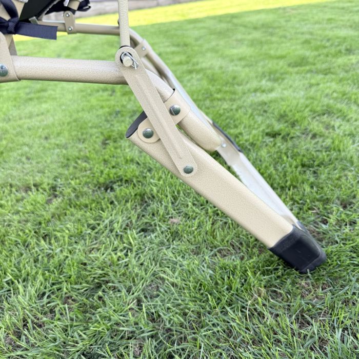 Садовий шезлонг тканинний + матрац IdealGarden CT-SF02-2401 Золото-чорний