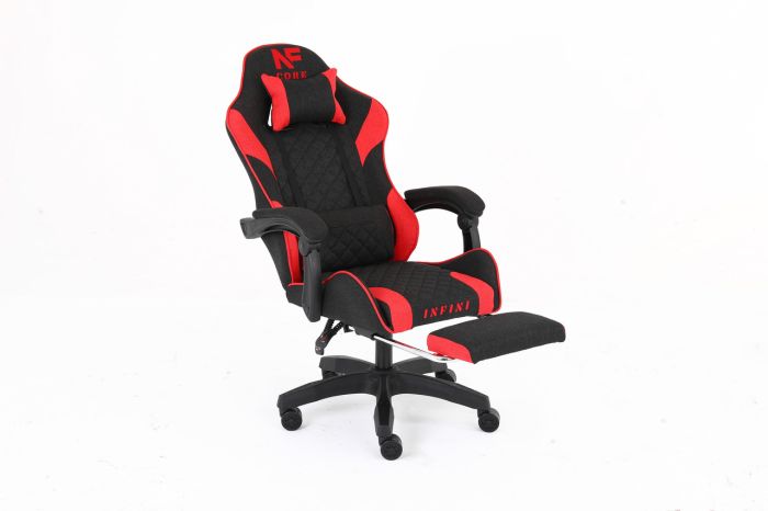 Комп'ютерне крісло із тканини Infini Core Чорно-червоний