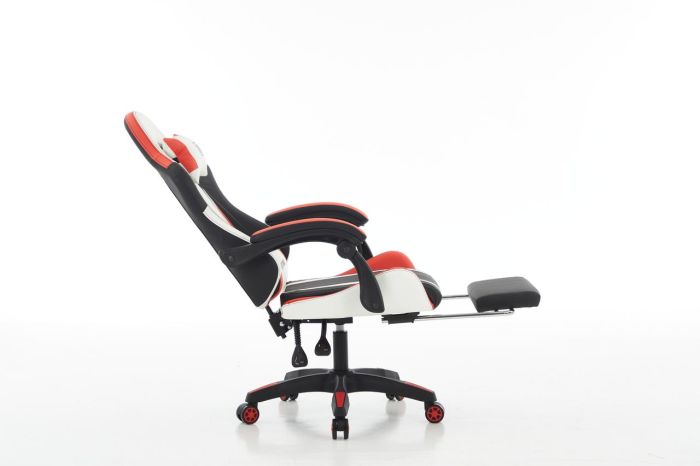 Комп‘ютерне крісло з підставкою для ніг EXTREME R1 Чорно-біло-червоний