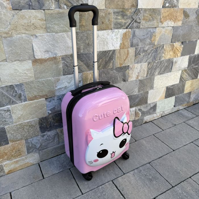 Детский дорожный чемодан на колесах Ecarla WP06 Розовый