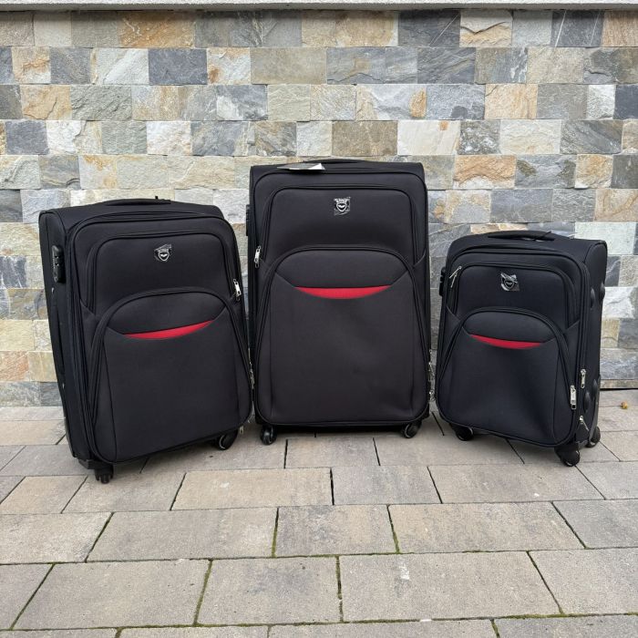 Валіза тканинна мала на 4 колесах Wings 1708 S Чорний