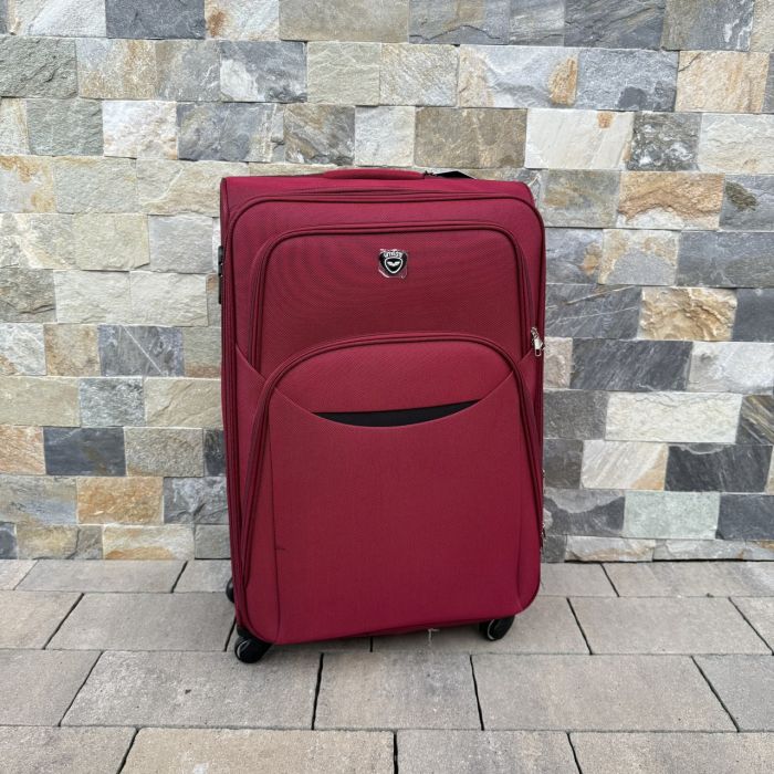 Валіза тканинна велика на 4 колесах Wings 1708 L Бордовий