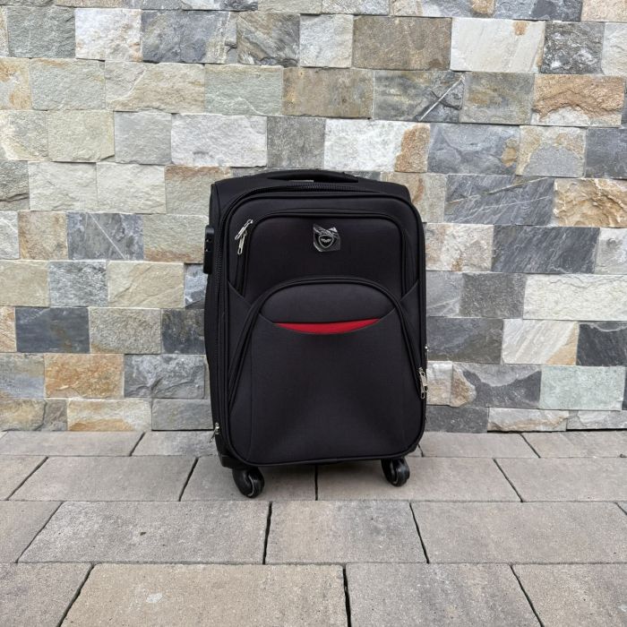 Валіза тканинна мала на 4 колесах Wings 1708 S Чорний