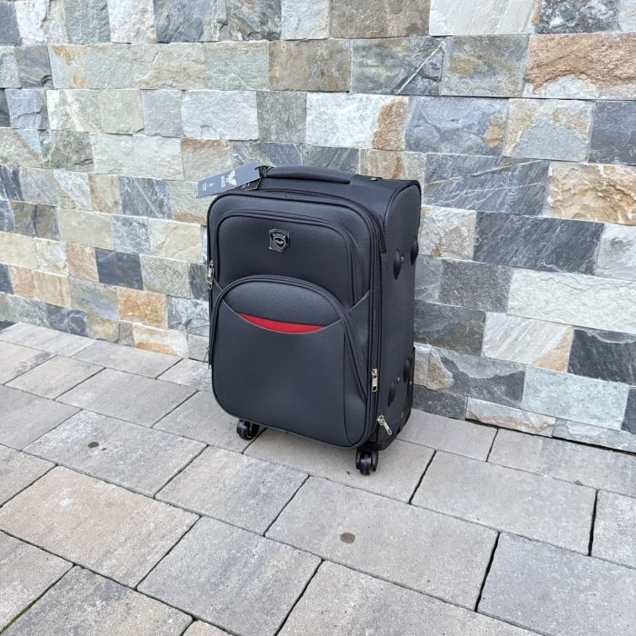 Валіза тканинна мала на 4 колесах Wings 1708 S Сірий