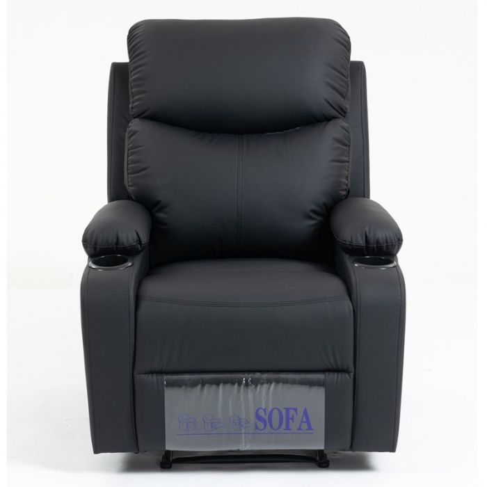 Розкладне крісло-ліжко VERO з підставкою для ніг Чорний